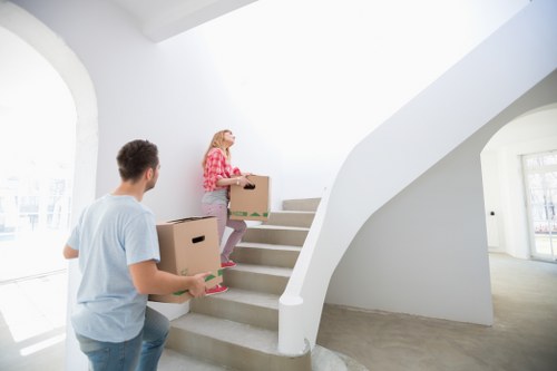 Van loading belongings for local move in Acton